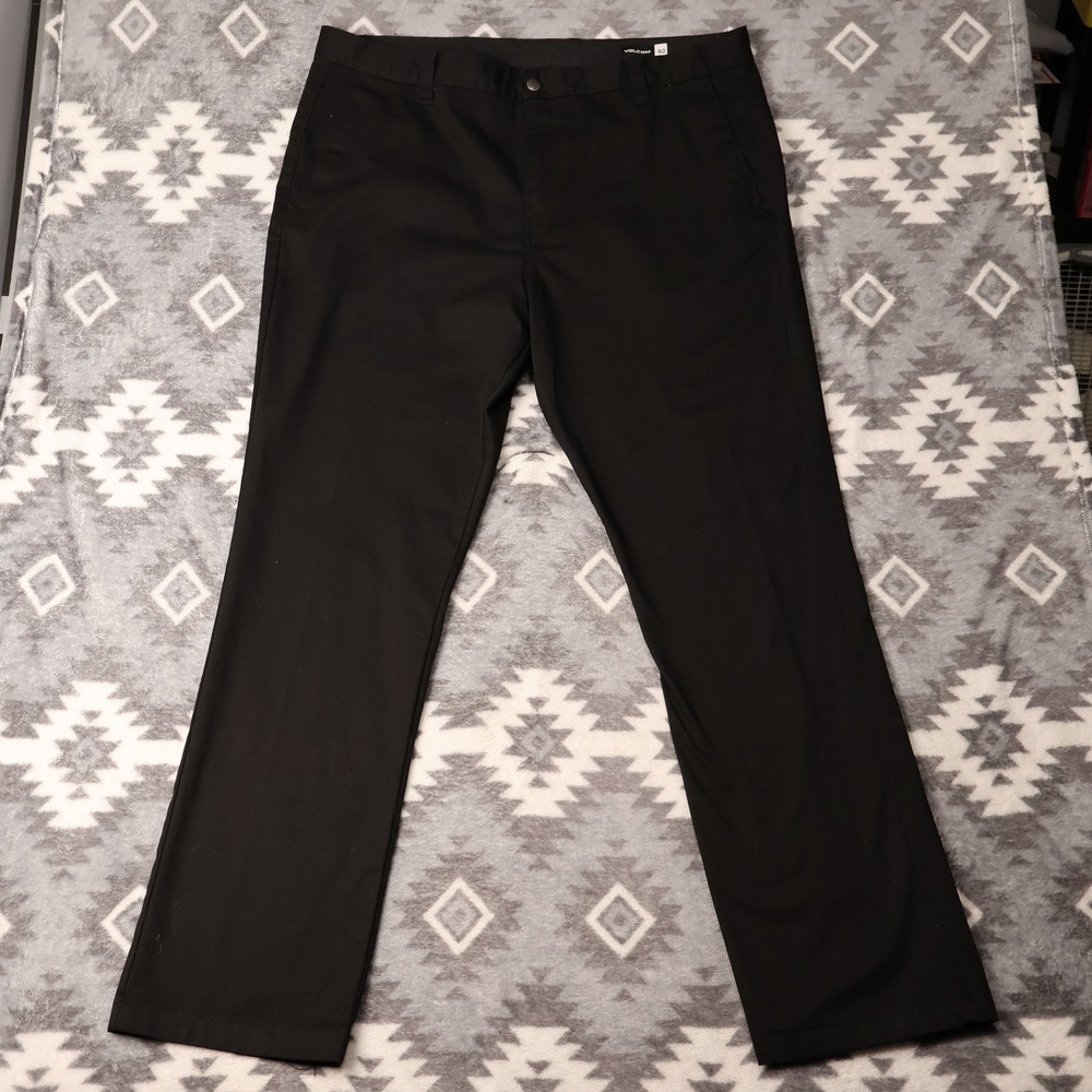 Volcom Frickin Modern Fit Chino Pants Black Mens 40x32 A11313S1